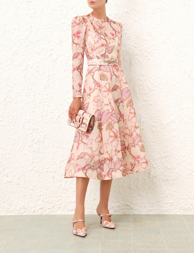 Zimmermann MATCHMAKER FLORAL MIDI DRESS - 8986DMATCORHI | REVERSIBLE