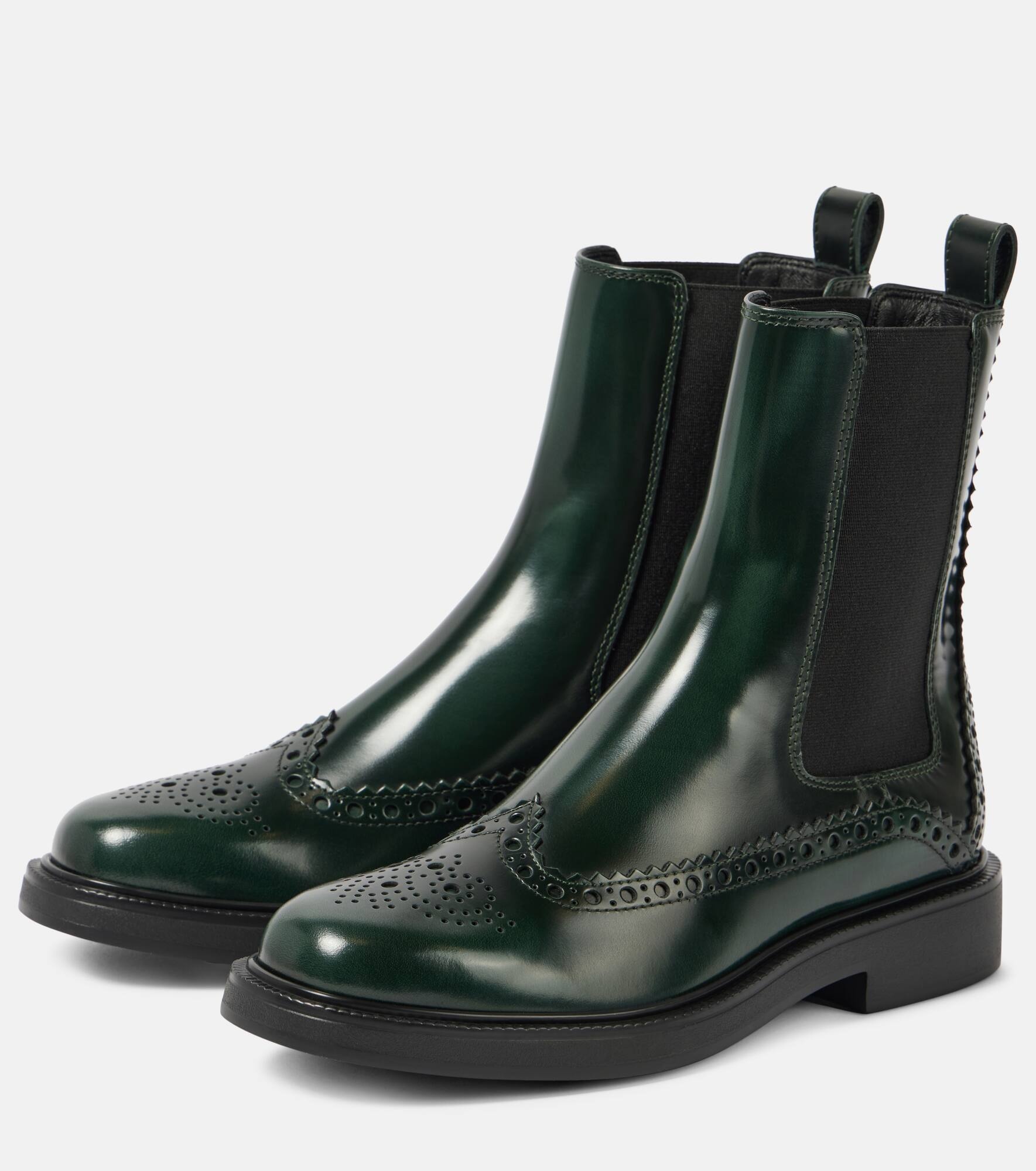 Leather Chelsea boots - 5