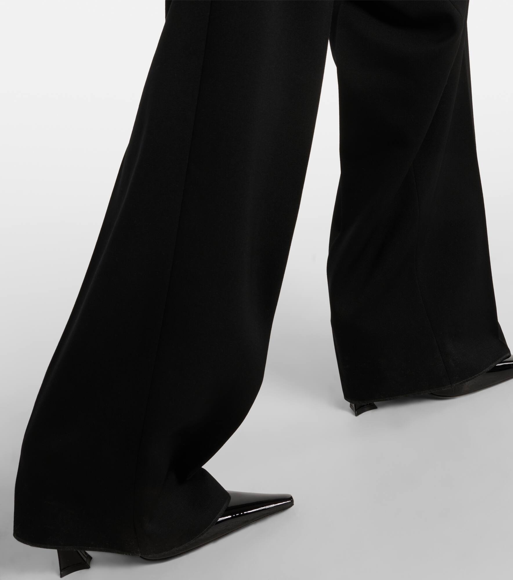 High-rise wool wide-leg pants - 5