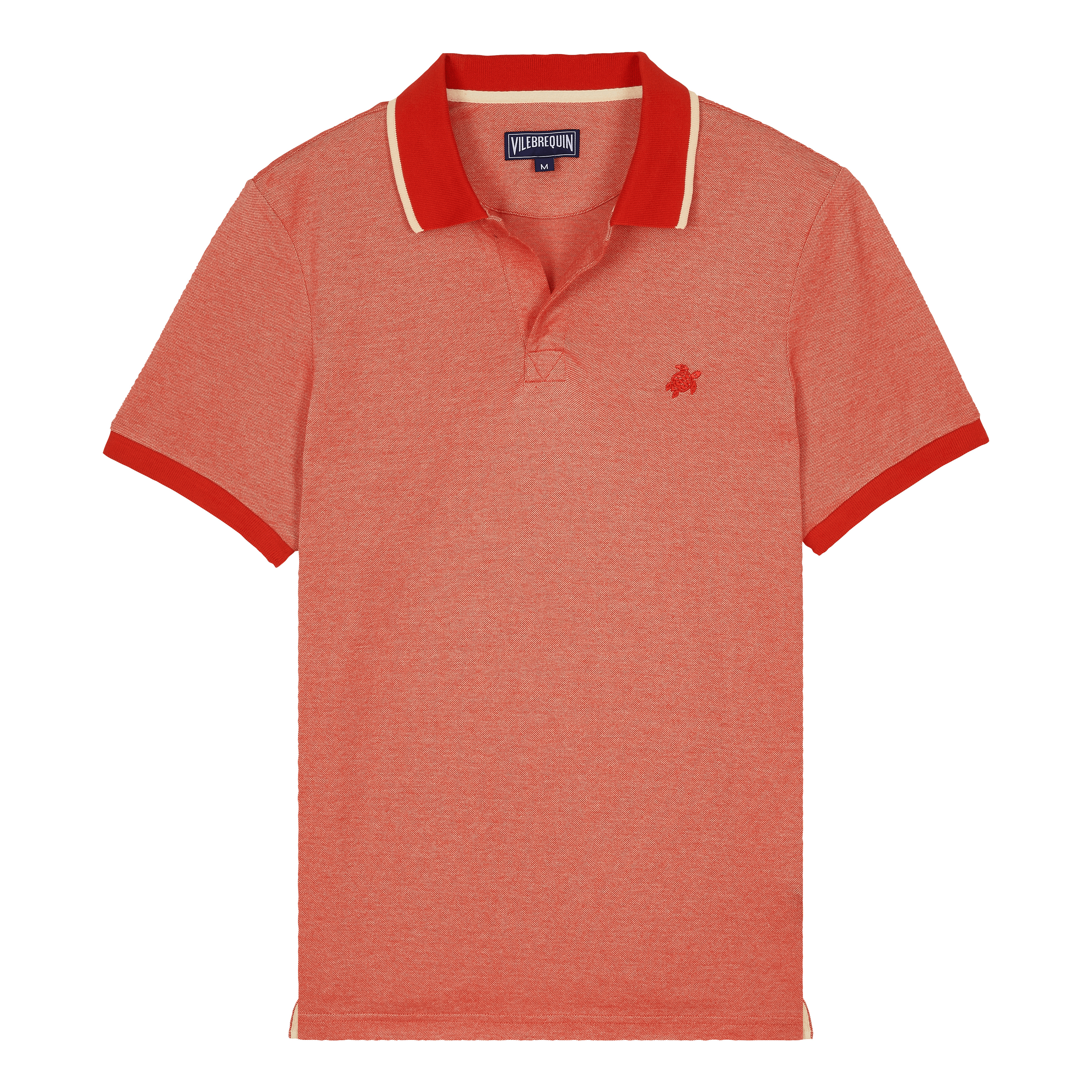 Men Cotton Changing Color Pique Polo Shirt - 1