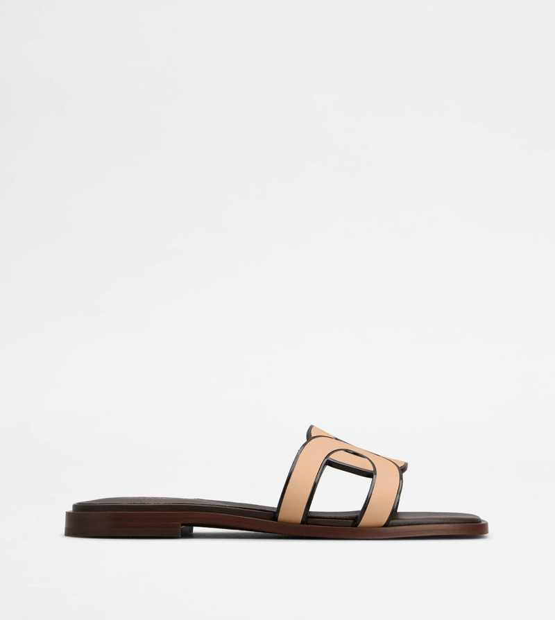 SANDALS IN LEATHER - PINK 1