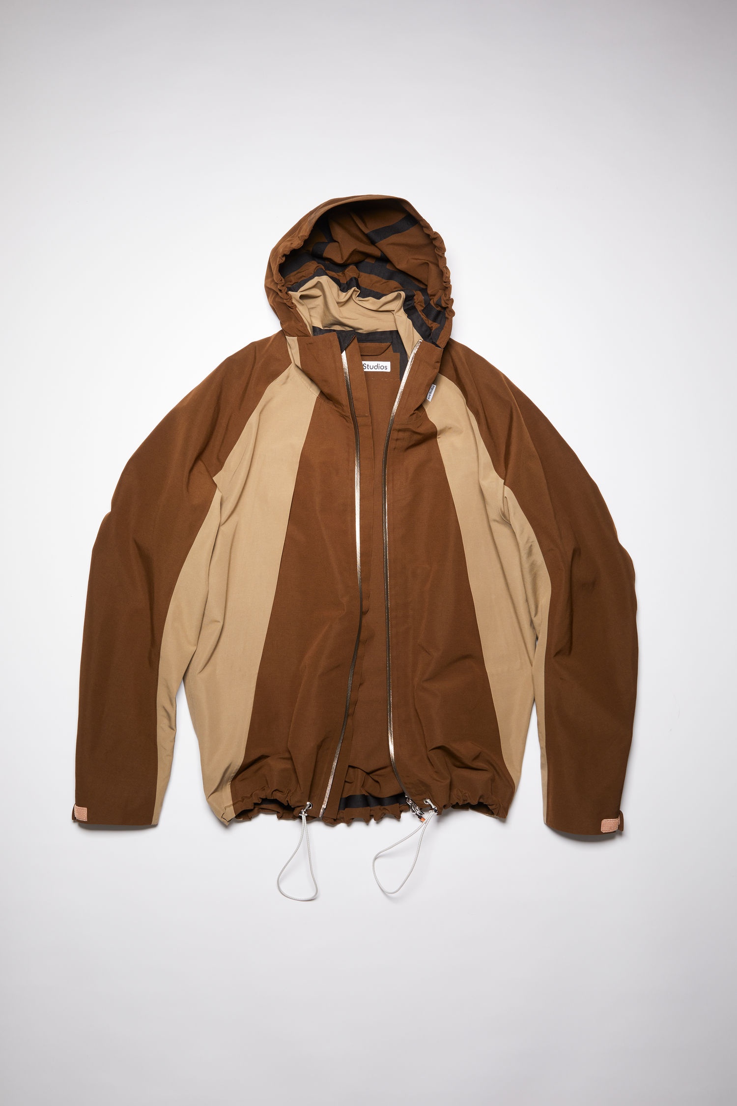 Unlined parka jacket - Chocolate brown/sand beige - 1