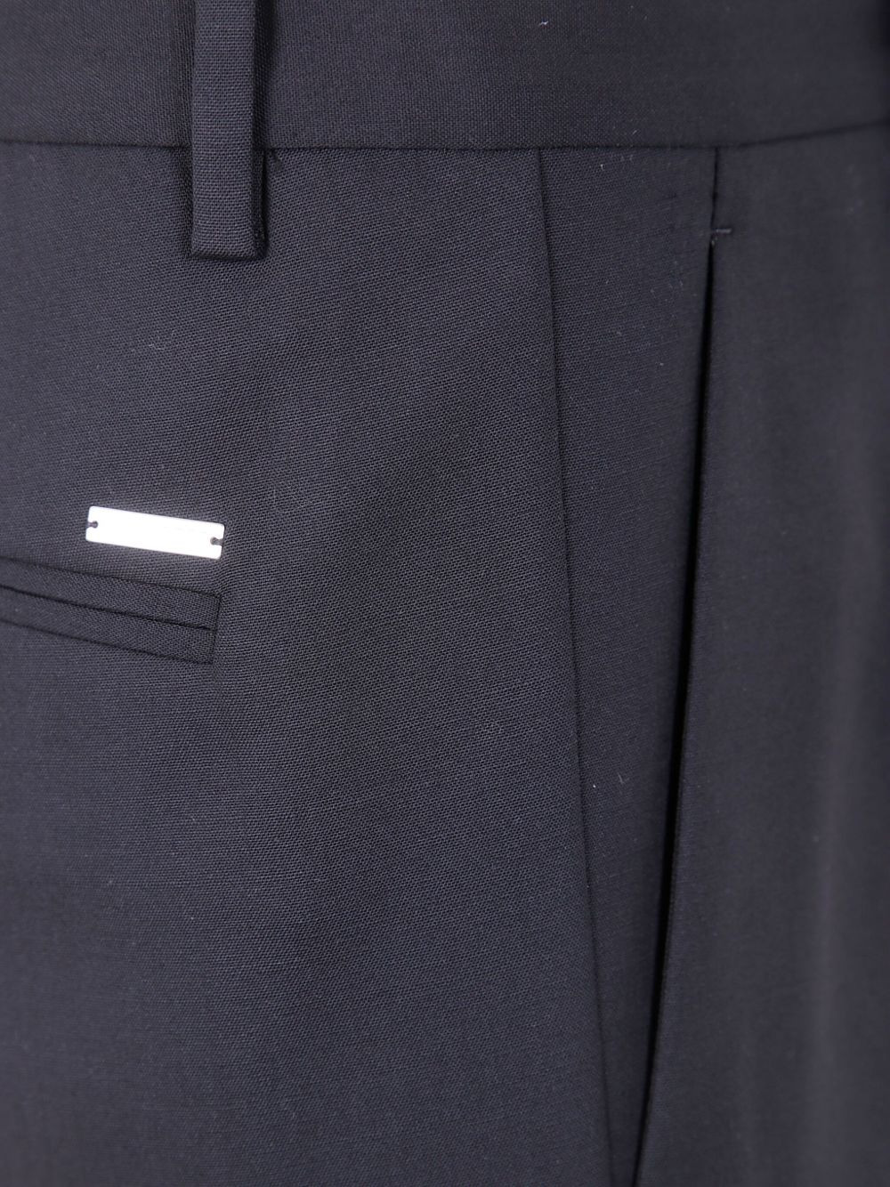 wool press pleat trousers - 3