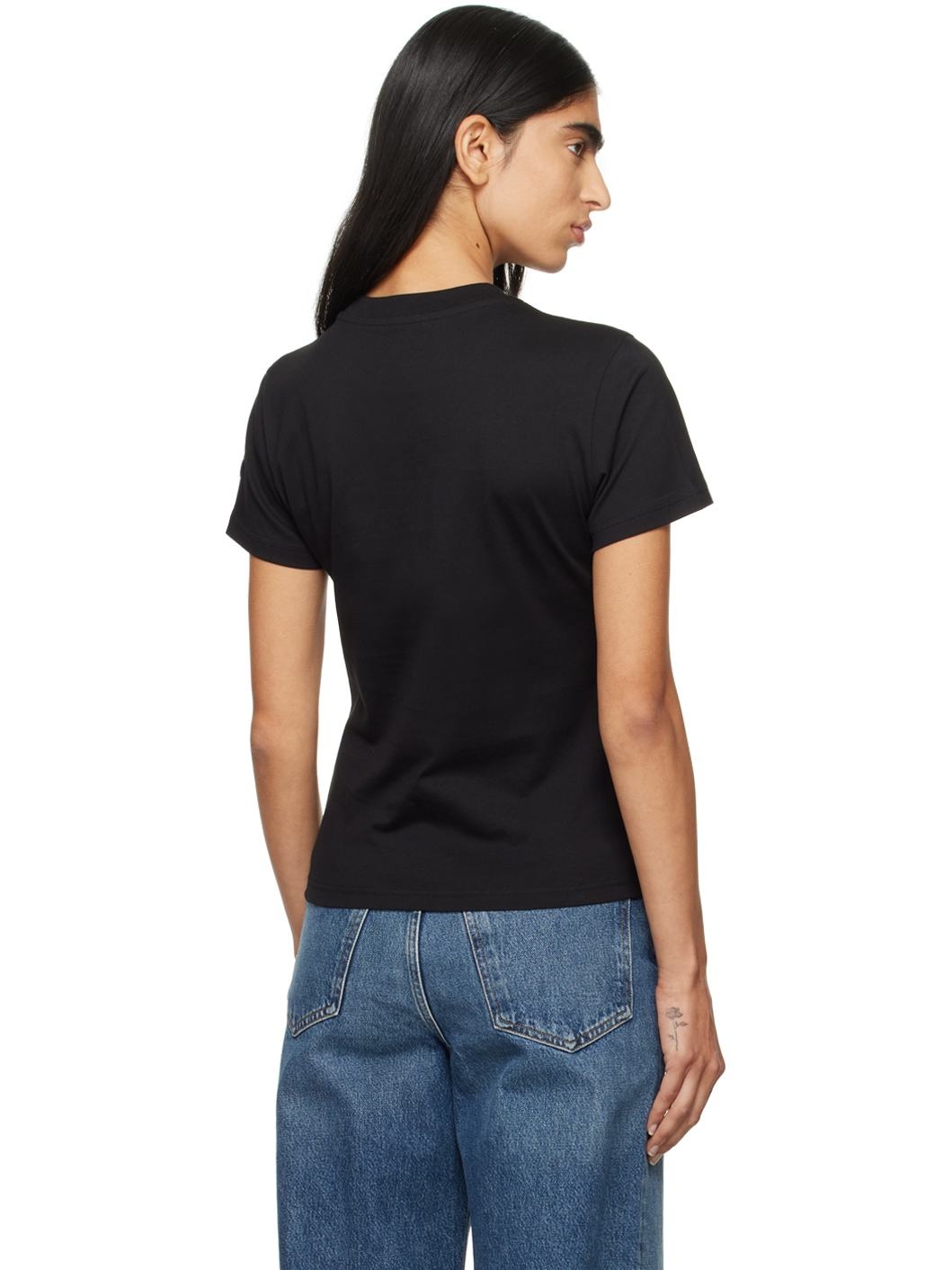 Black Maglia Manica Corta T-shirt - 3