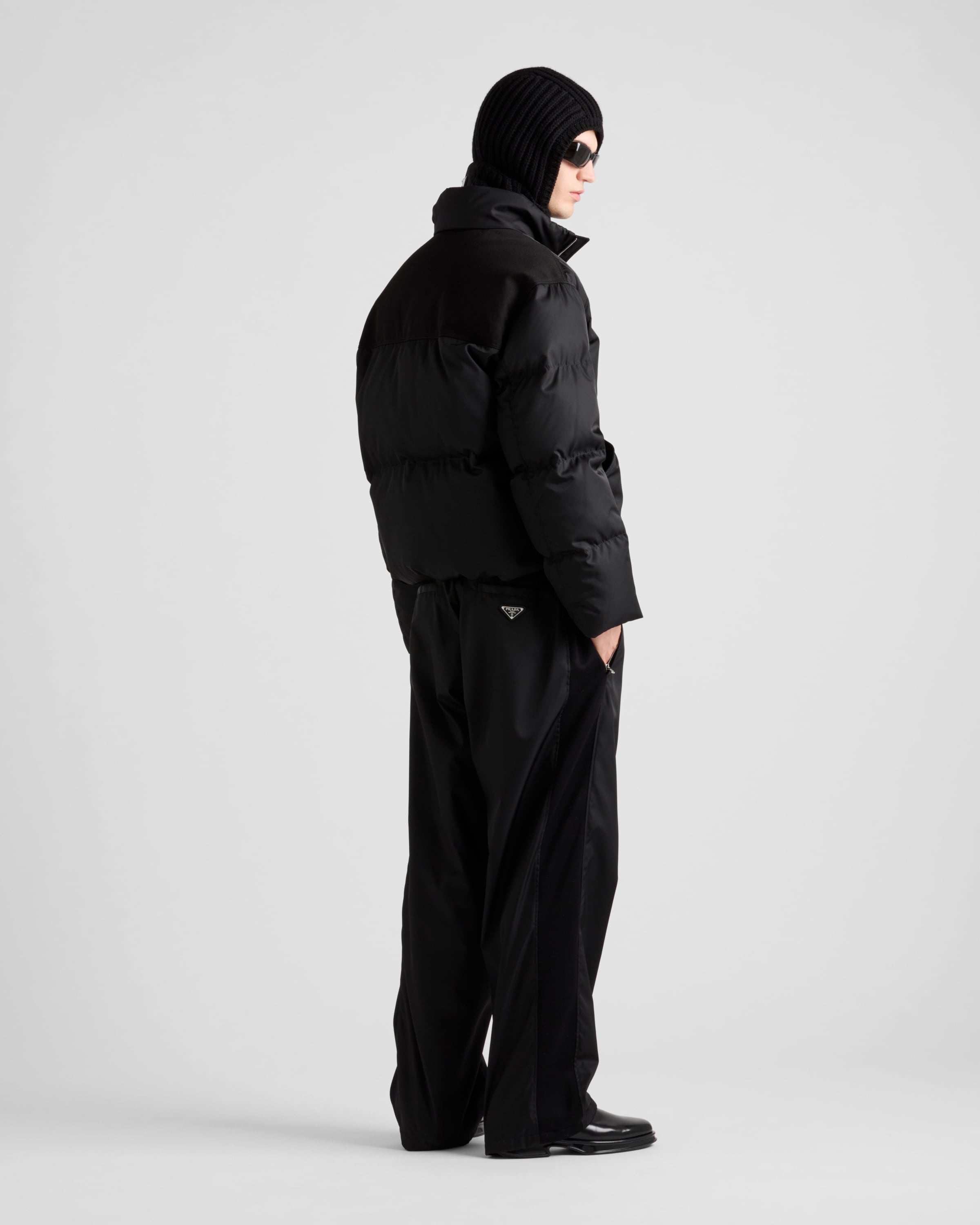 Cropped Re-Nylon down jacket - 5