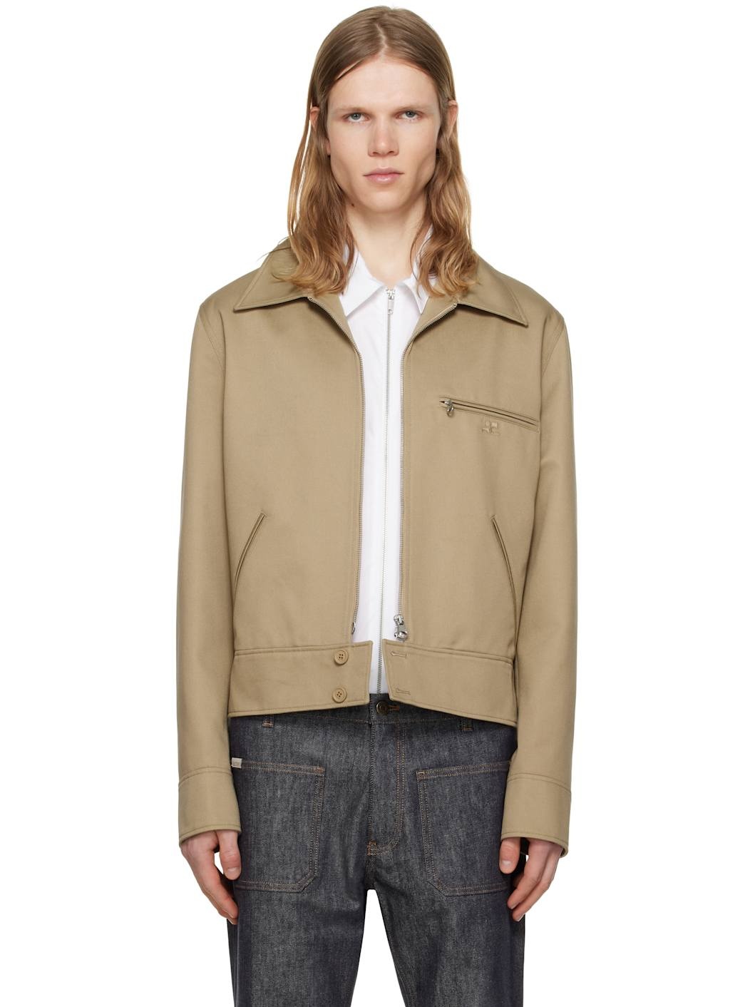 Beige Zipped Jacket - 1