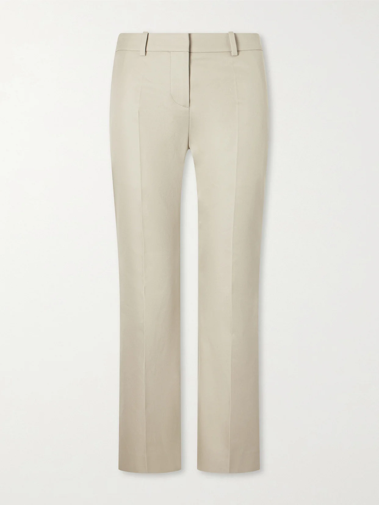Cotton-gabardine Straight-leg Trousers - 1