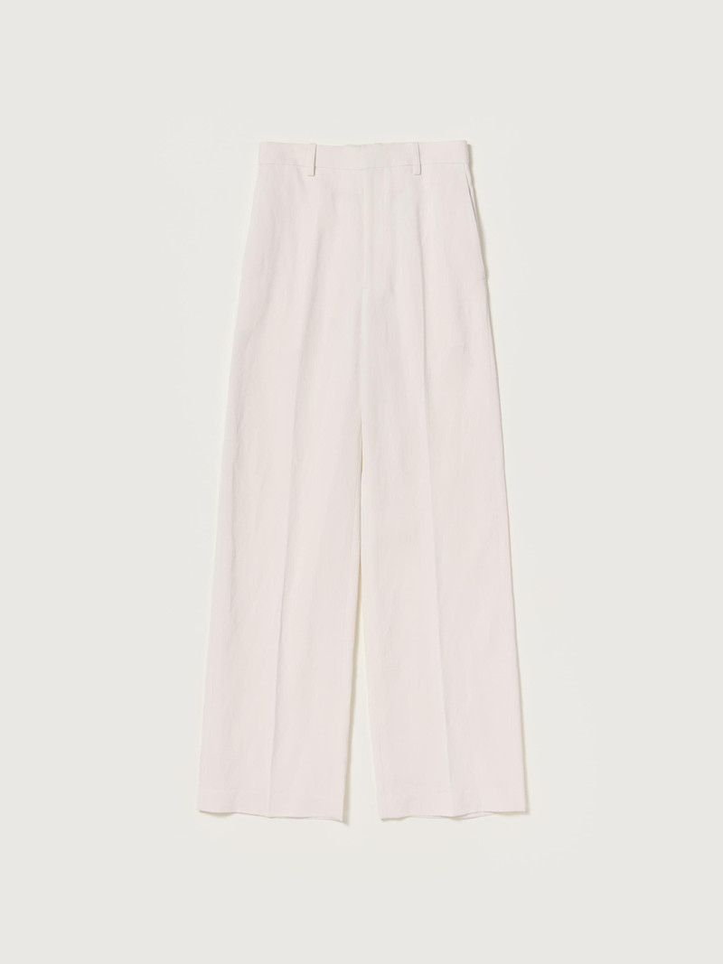 HIGH-TWIST WOOL LINEN TWILL SLACKS 1