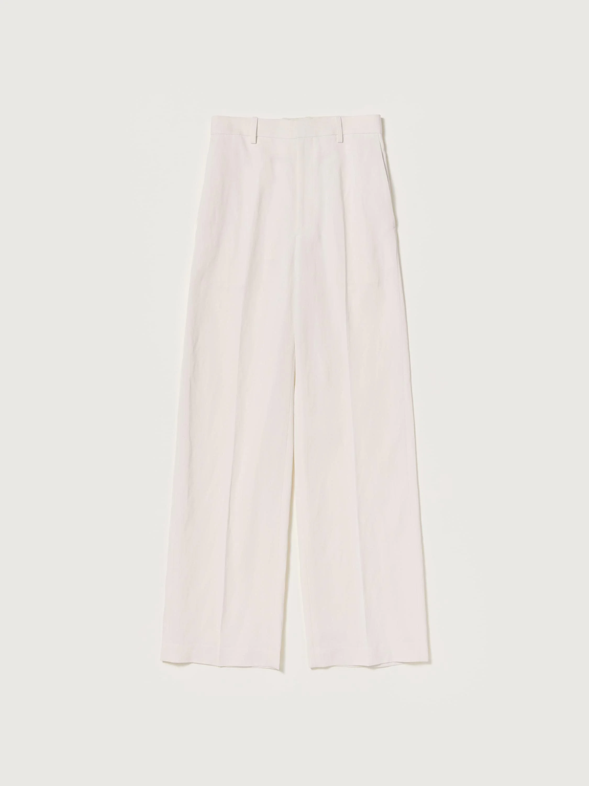 HIGH-TWIST WOOL LINEN TWILL SLACKS - 1