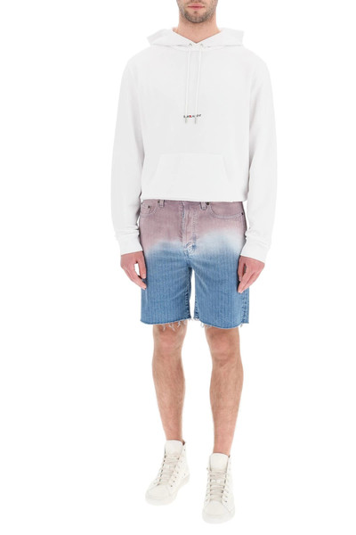 SAINT LAURENT TIE-DYE DENIM SHORTS outlook