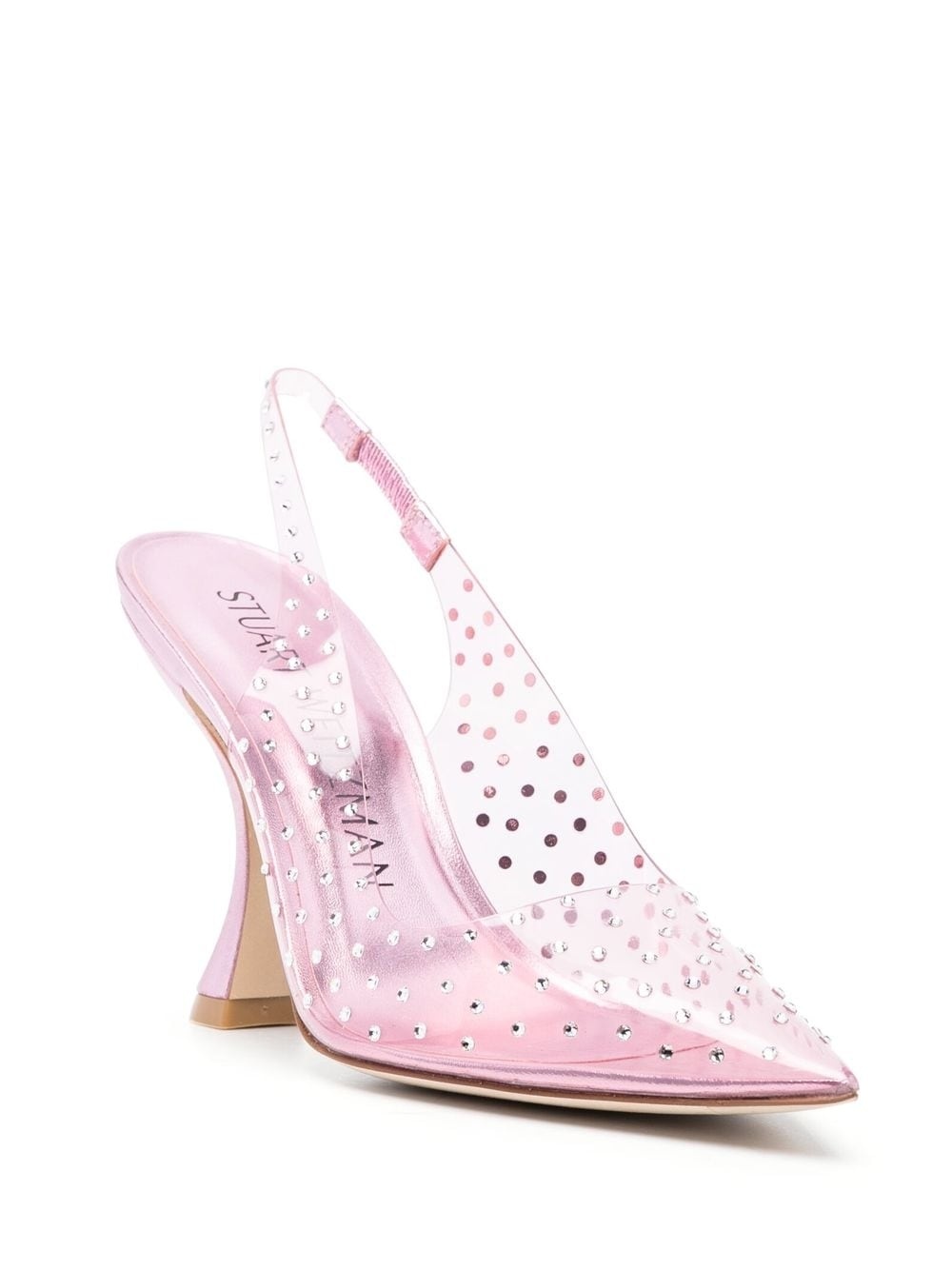 crystal-embellished transparent pumps - 2