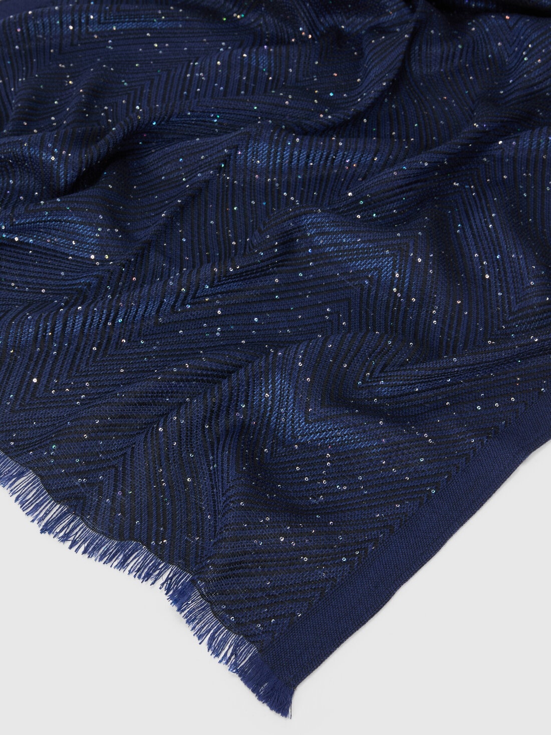 Viscose blend stole with sequins - 2