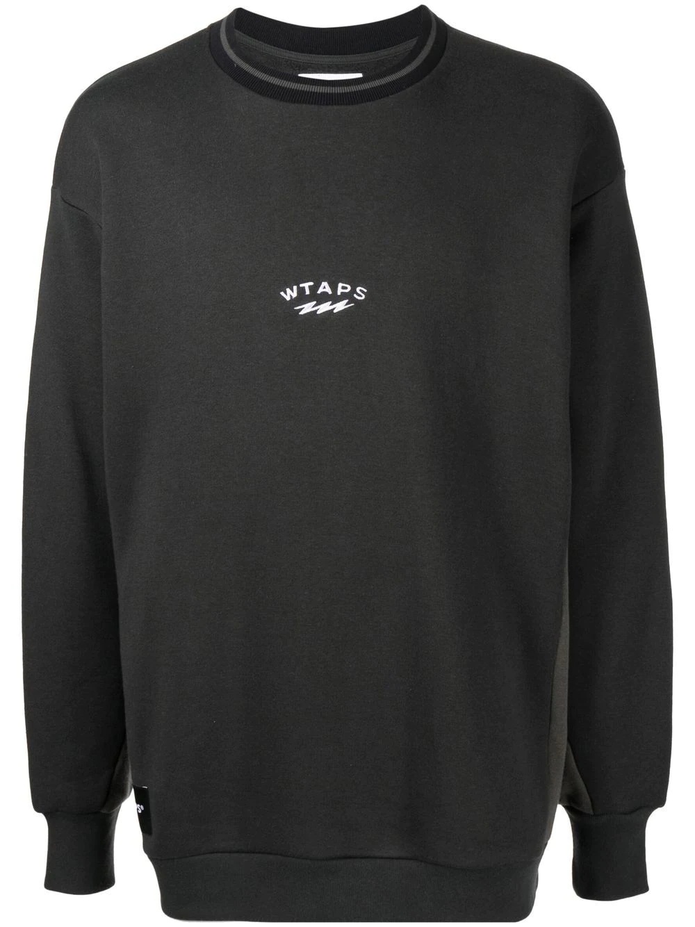 logo-print crew neck sweatshirt - 1