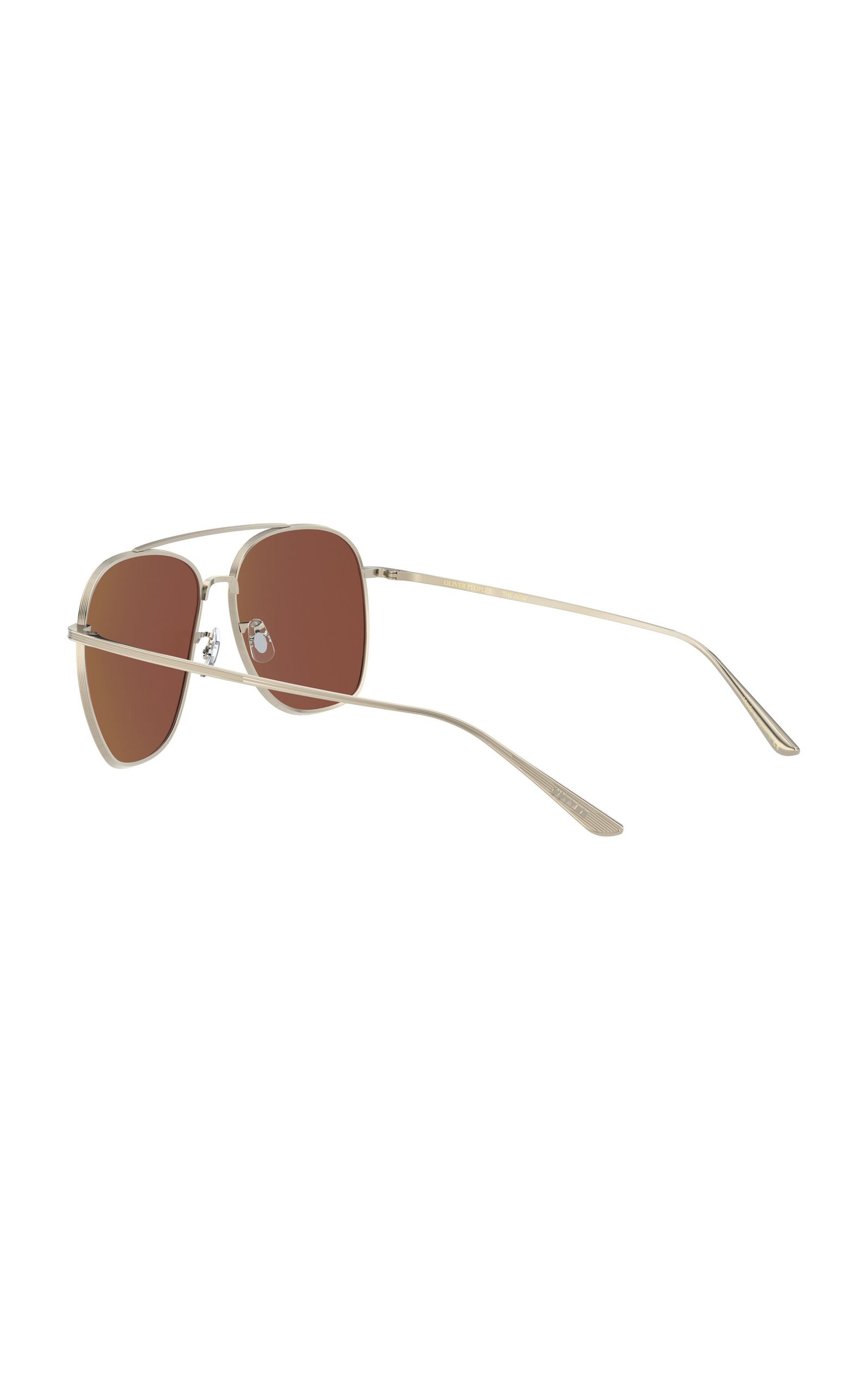 Ellerston Gold-Tone Aviator Sunglasses burgundy - 5