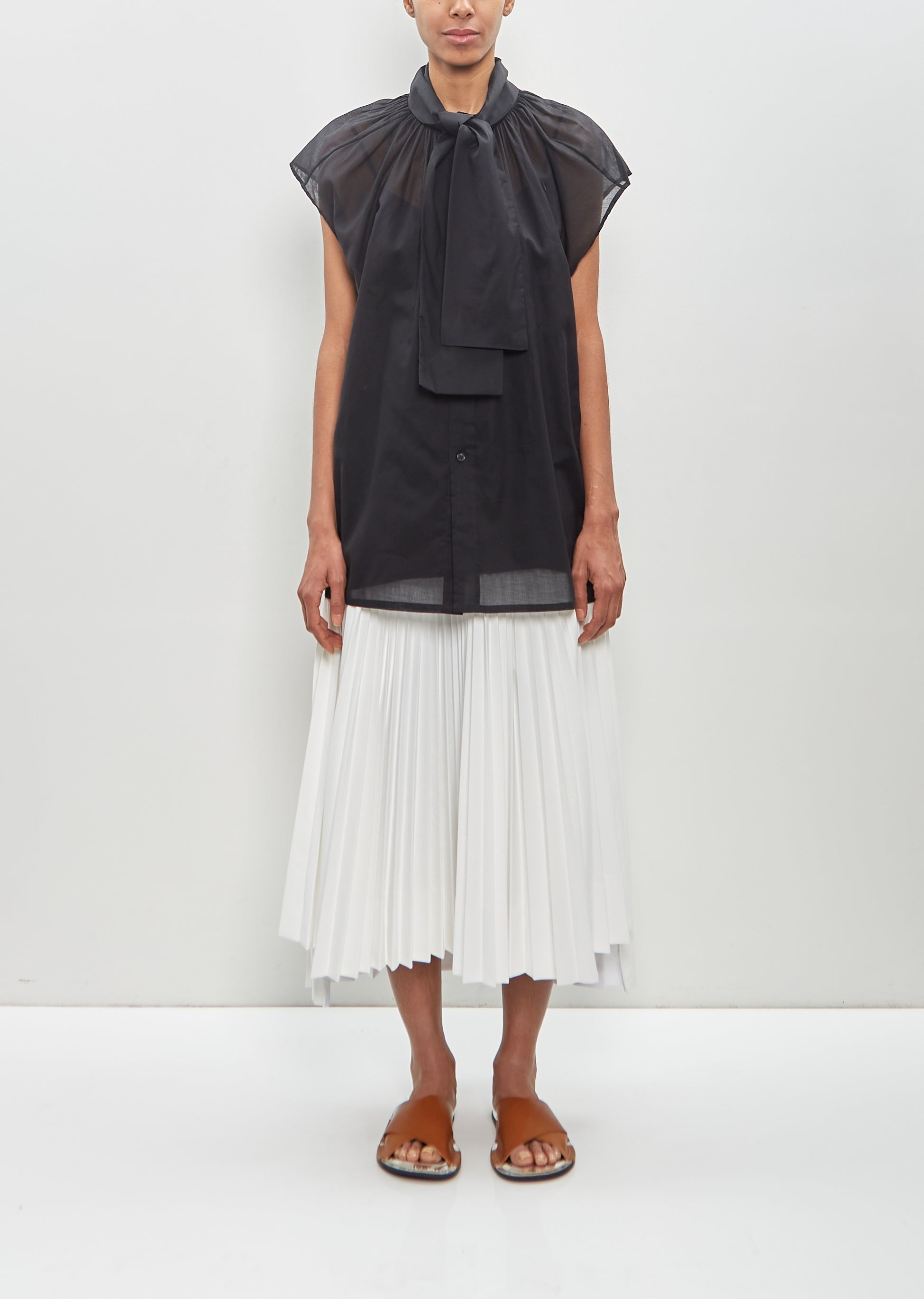 Cotton Organza Sleeveless Top - 4