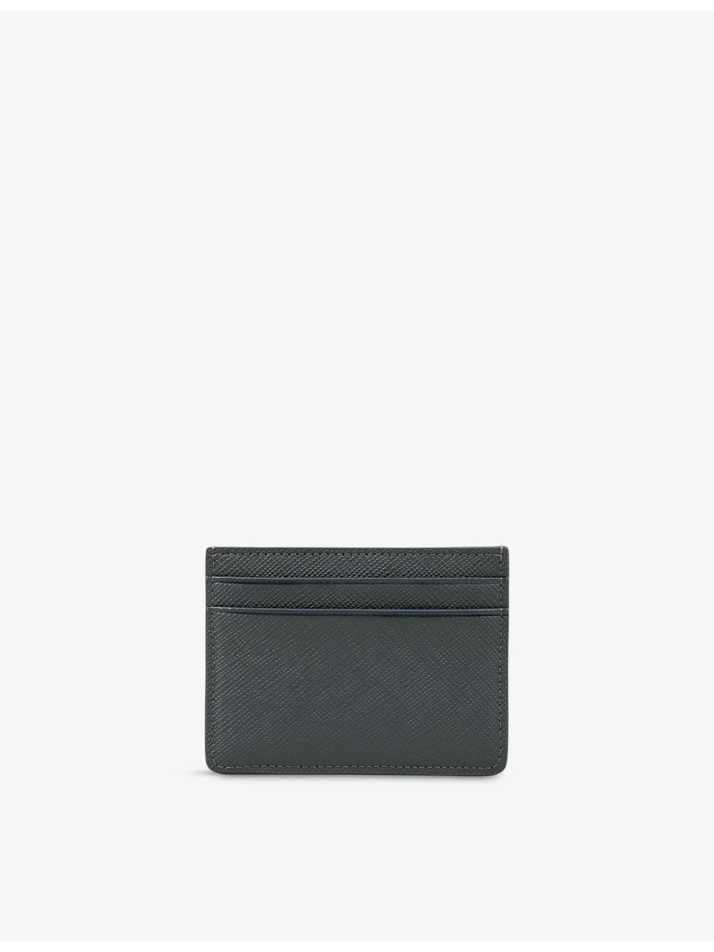 Logo-embossed textured-leather card holder - 2