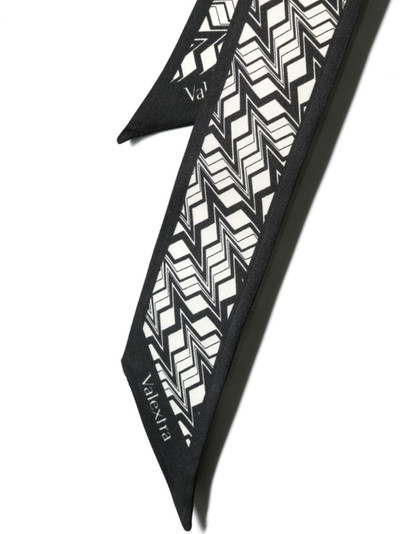 Valextra monogram-pattern silk neck scarf outlook