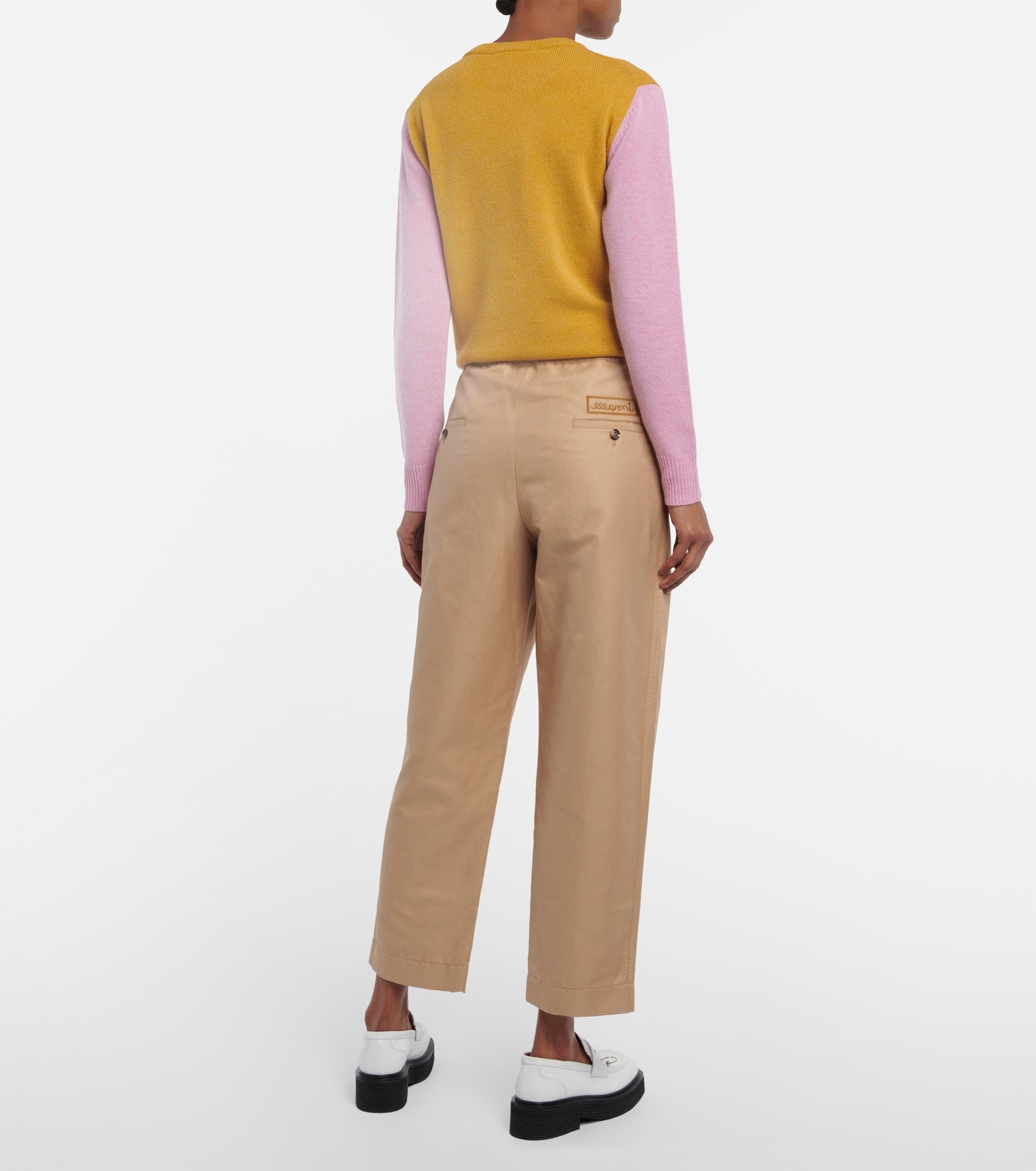 Cropped high-rise straight pants - 3