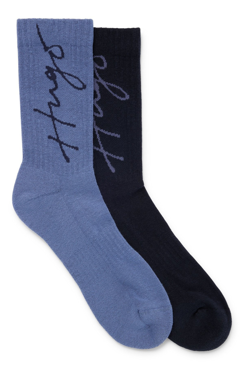 TWO-PACK OF QUARTER-LENGTH SOCKS WITH HANDWRITTEN LOGOS 1