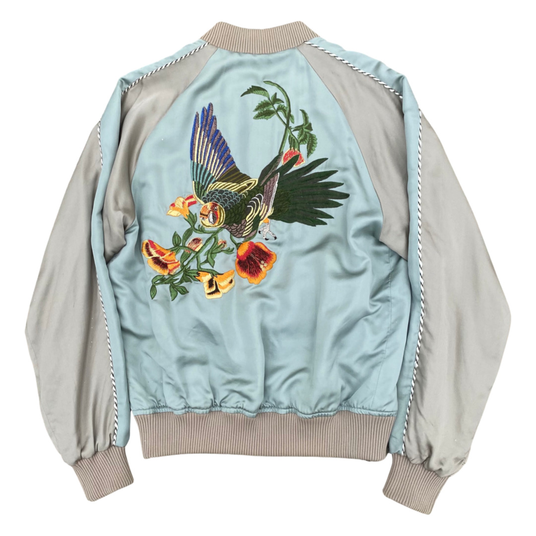 Gucci by Tom Ford Silk Embroidered Reversible Souvenier Jacket SS03 Sz 46 - 2