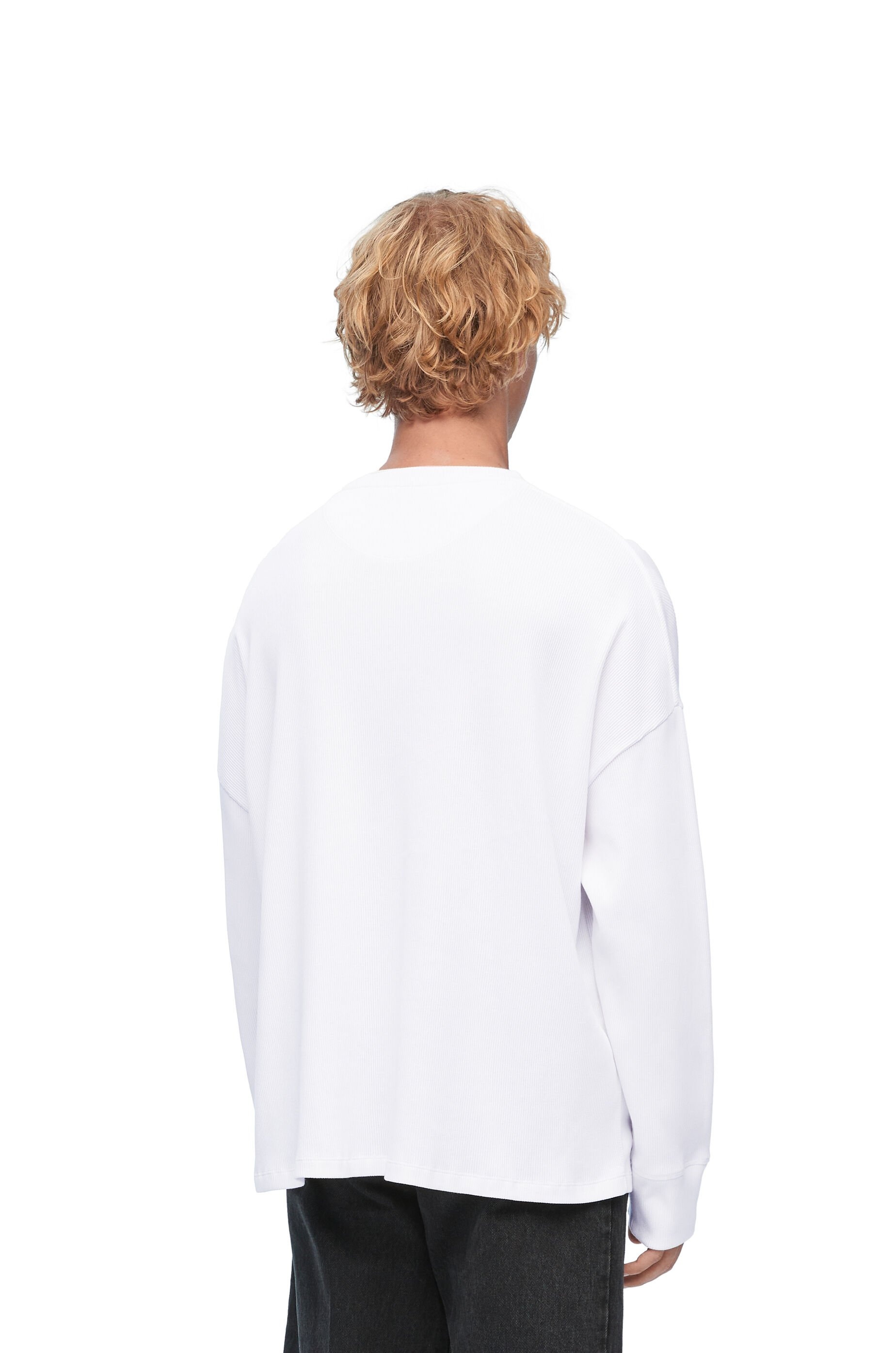 Oversized fit long sleeve T-shirt in cotton - 4