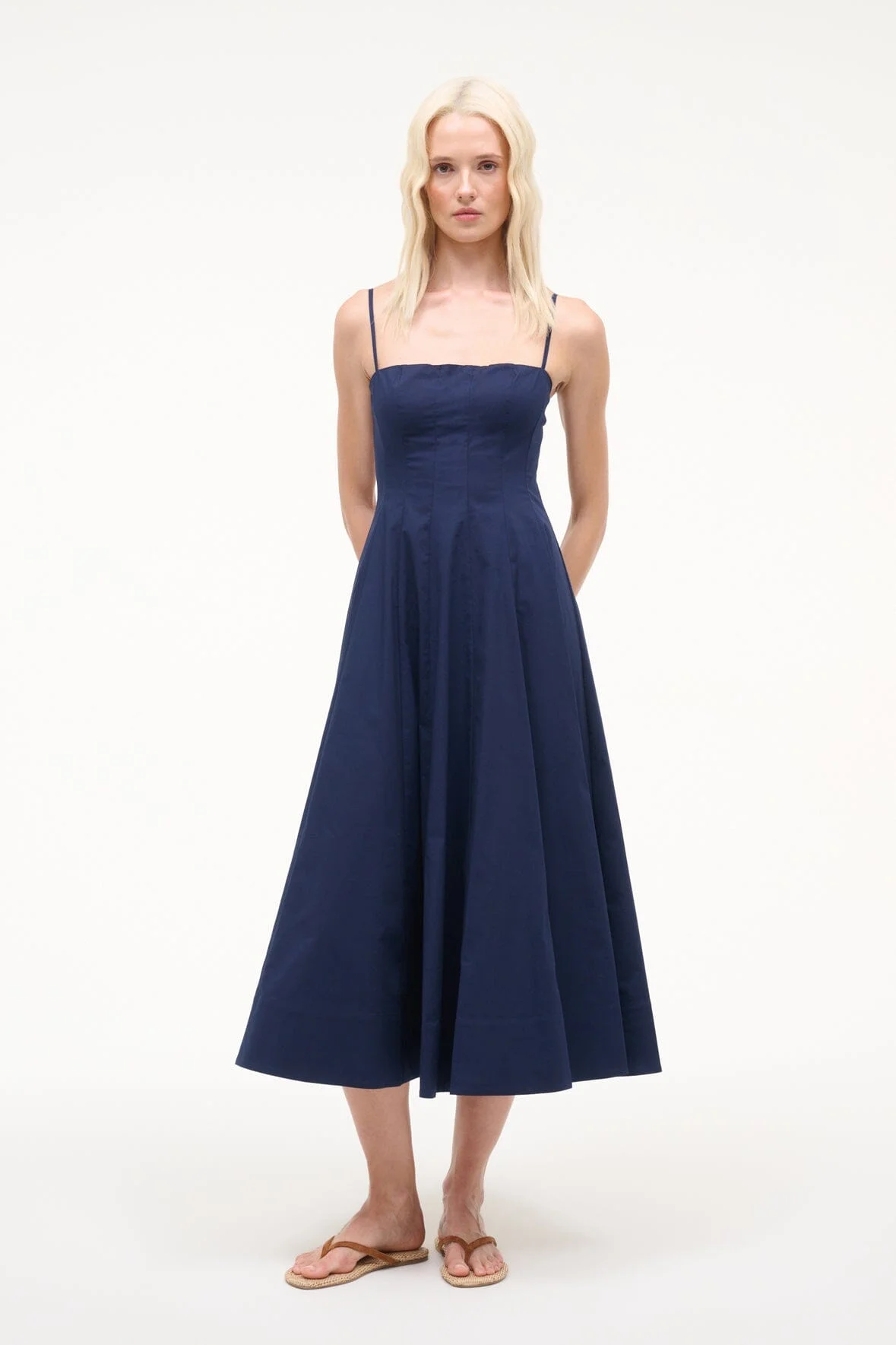 STAUD WYLIE DRESS NAVY - 1