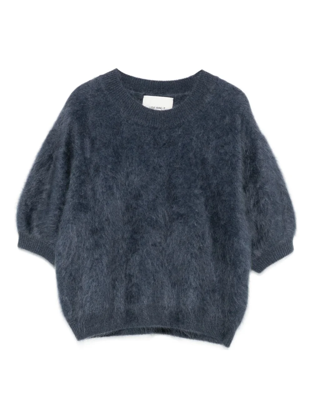 puff-sleeve cashmere sweater - 1
