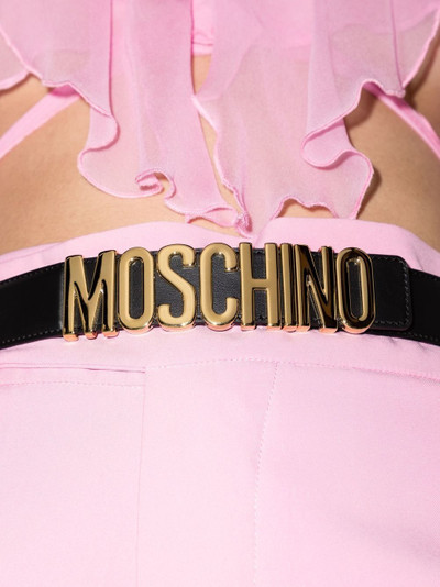 Moschino logo-plaque belt outlook