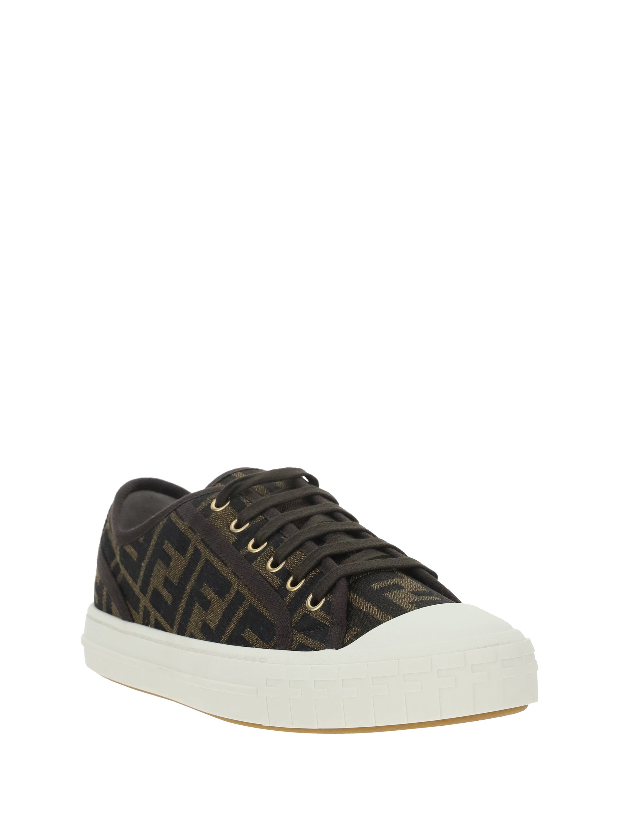 Fendi Men Monochrome Sneakers - 6