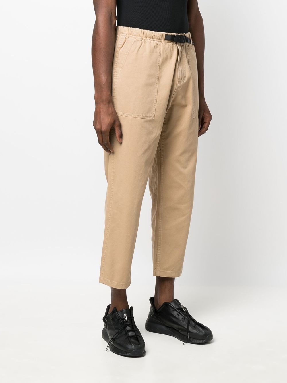 belted-waist cropped trousers - 3