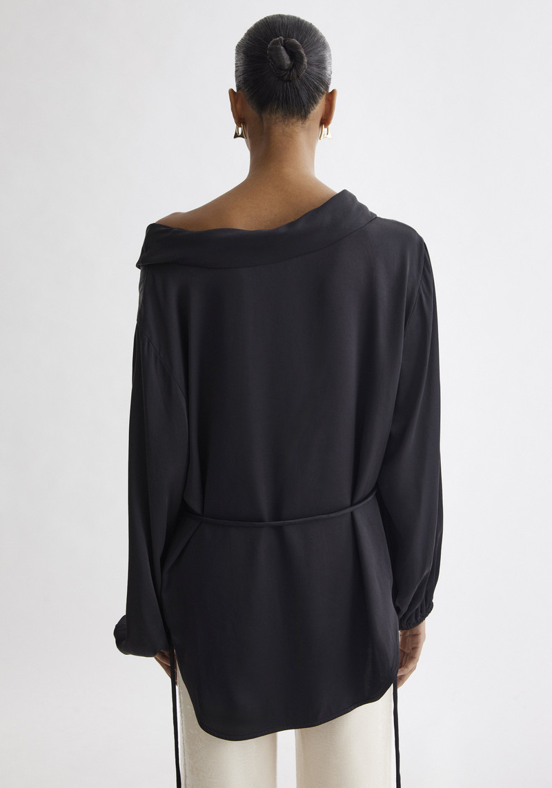 SORAYA Tie detail satin top 6