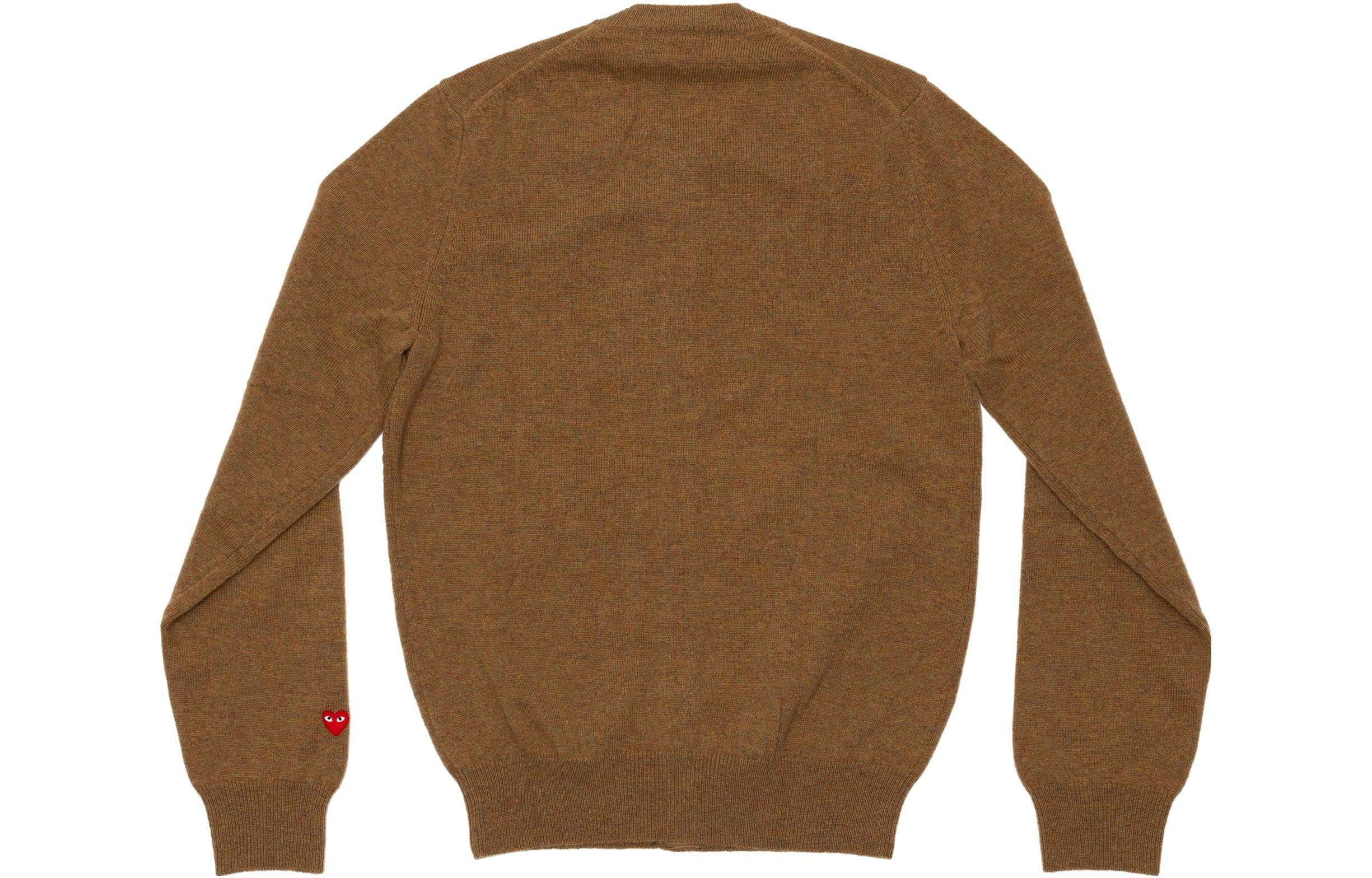 (WMNS) COMME des GARCONS PLAY Cardigan Pastel Series Sleeve Heart 'Brown' AZ-N091-051-3 - 2