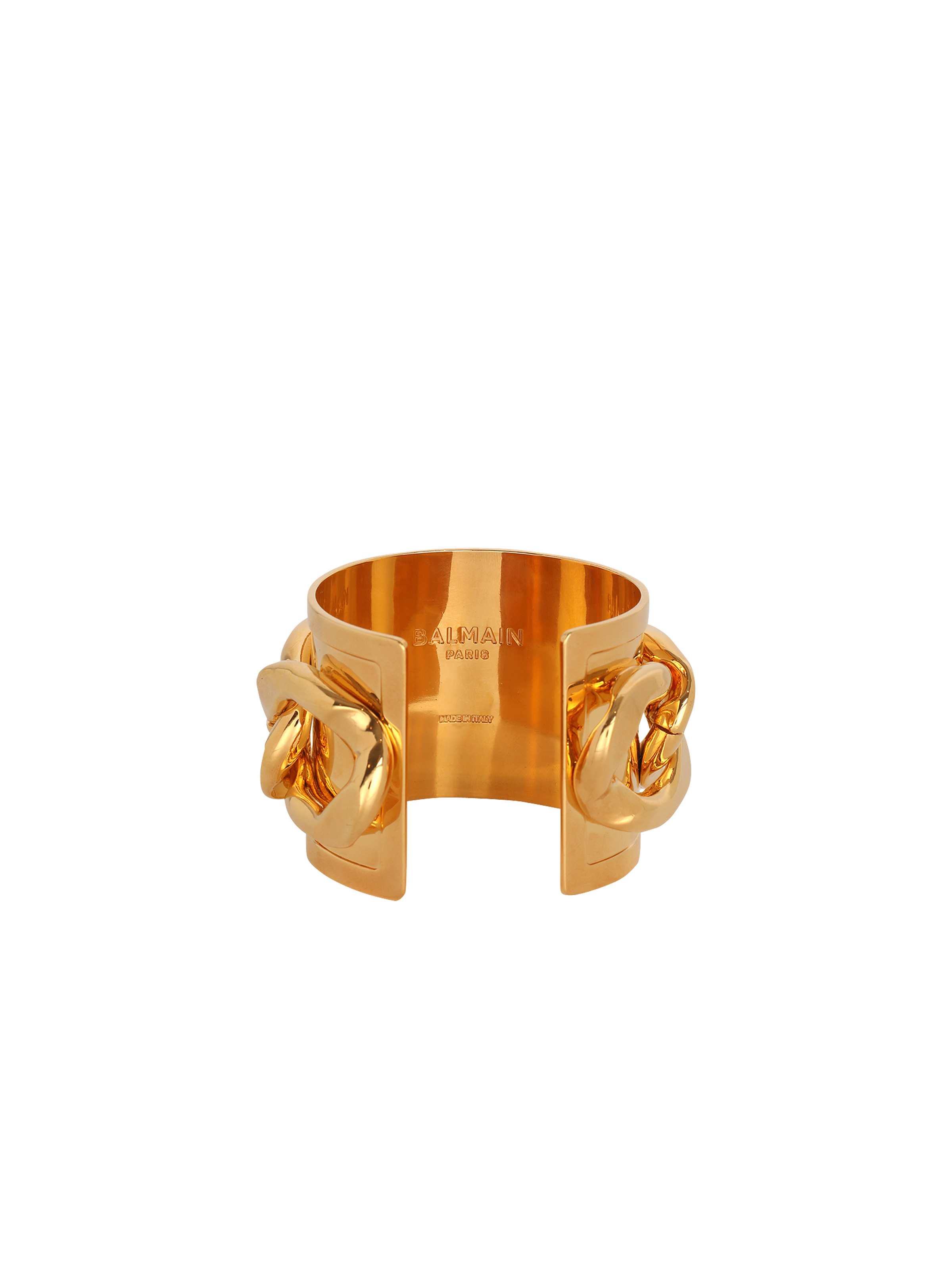 Brass chain cuff bracelet - 3