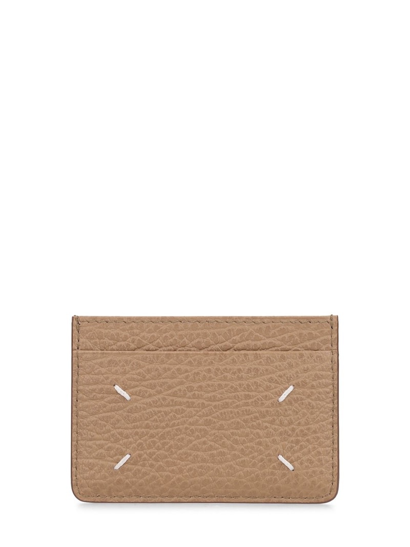 Grainy leather 3 card holder - 2