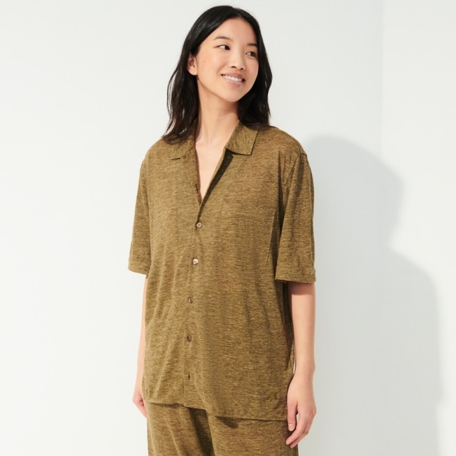 Unisex Linen Shirt Solid - 8