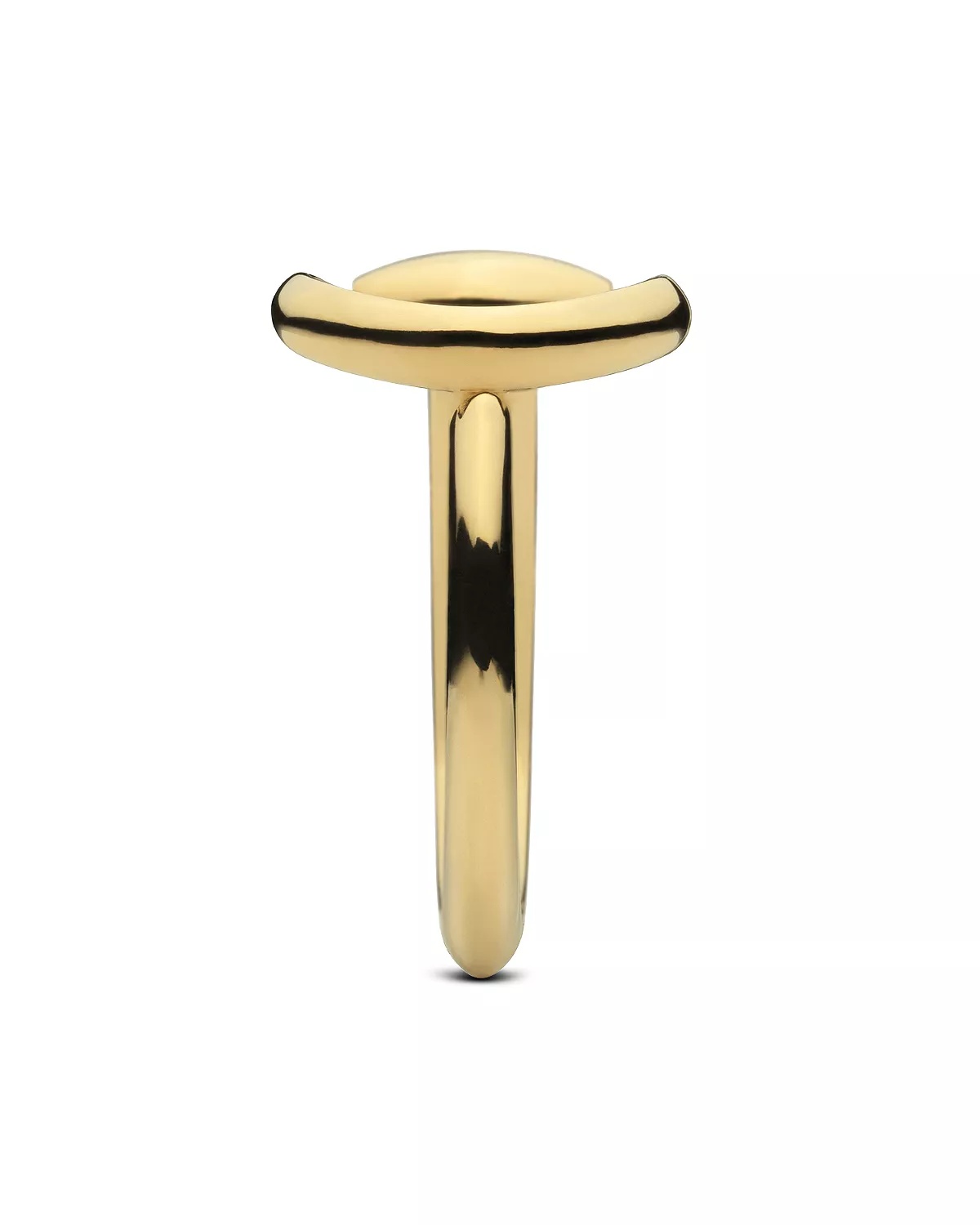 18K Yellow Gold Horsebit Polished Statement Ring - 5