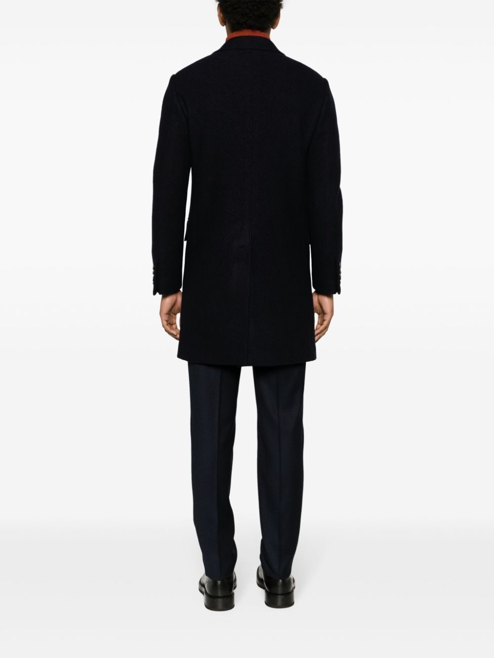 brushed wool coat - 4