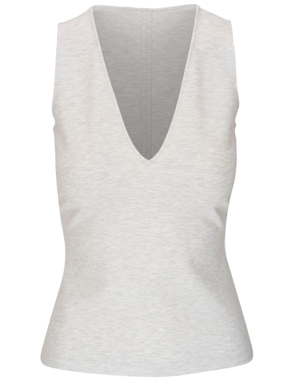 V-neck sleeveless top - 1