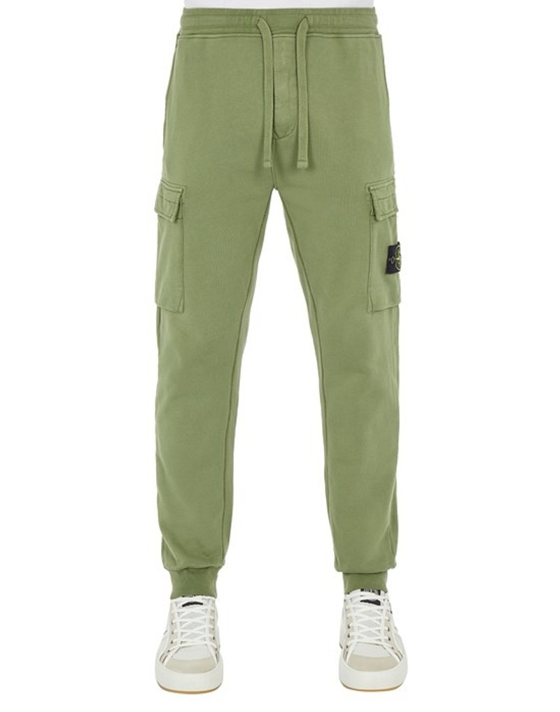 64751 COTTON FLEECE_GARMENT DYED OLIVE GREEN - 1