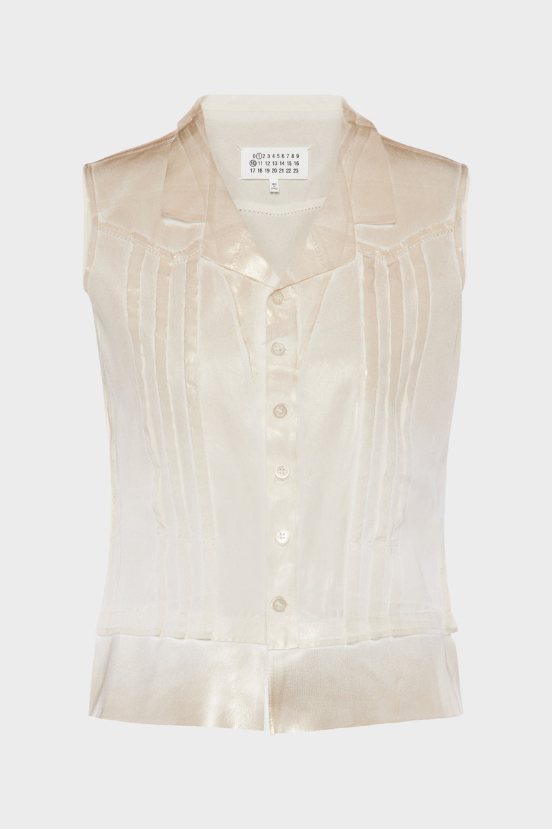 Foil-treated sleeveless shirt 1
