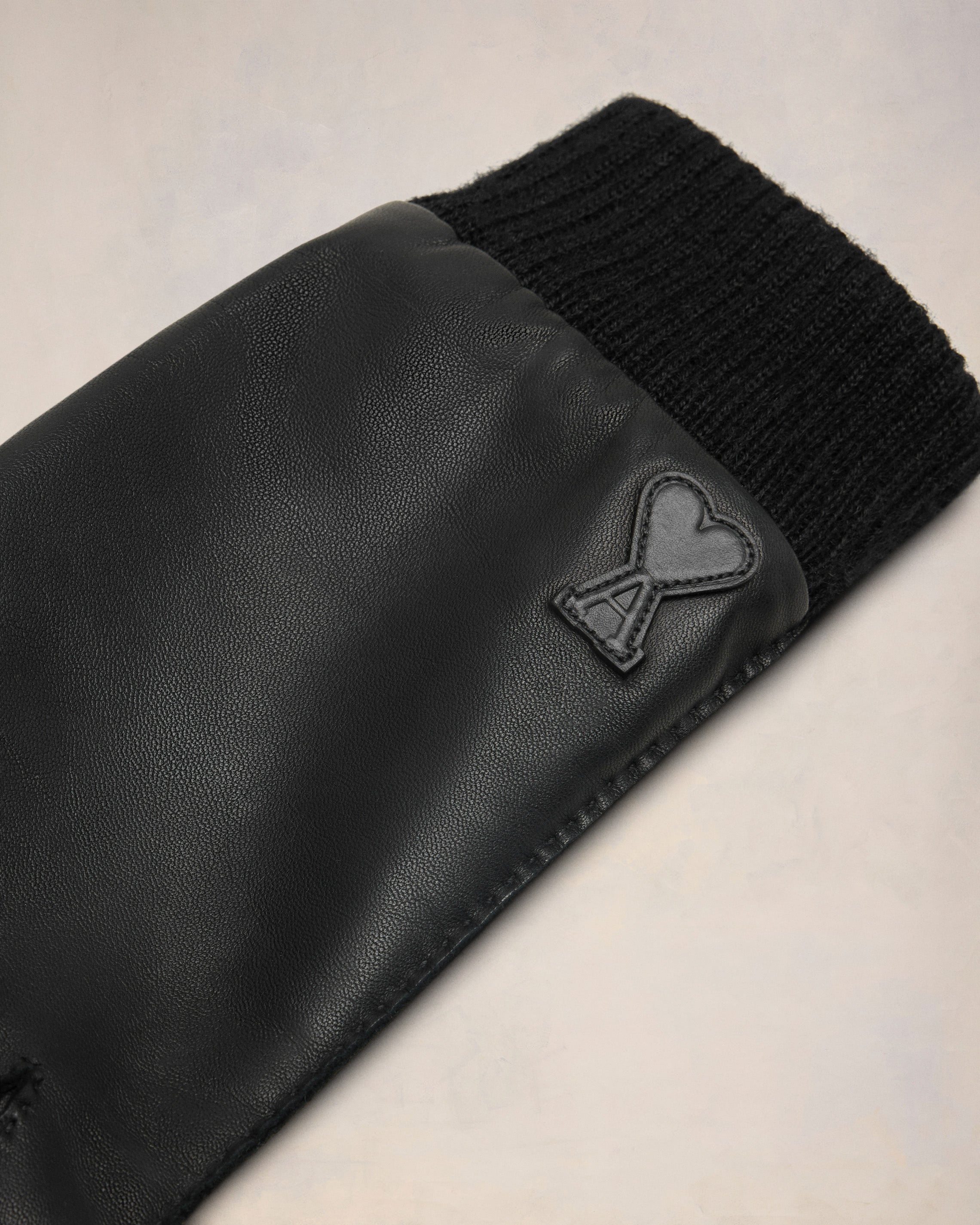 AMI DE COEUR LEATHER PATCH GLOVES - 3