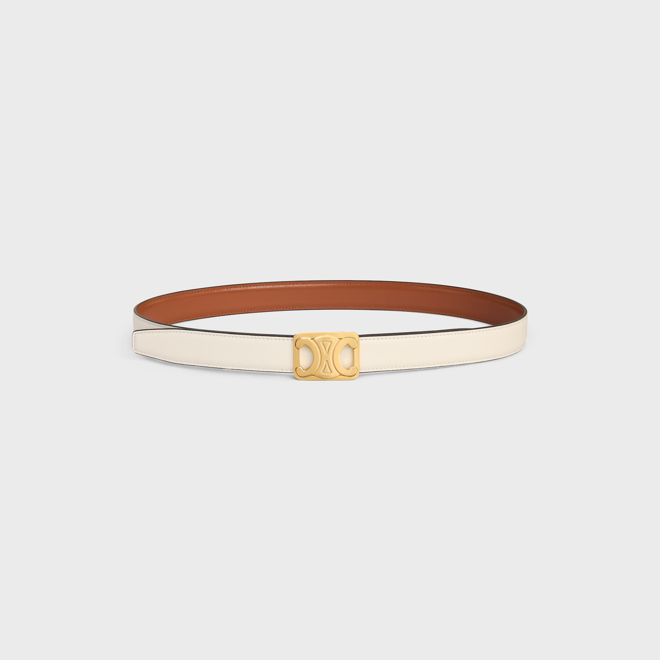 MEDIUM REVERSIBLE FRAMED TRIOMPHE BELT IN TAURILLON - 2