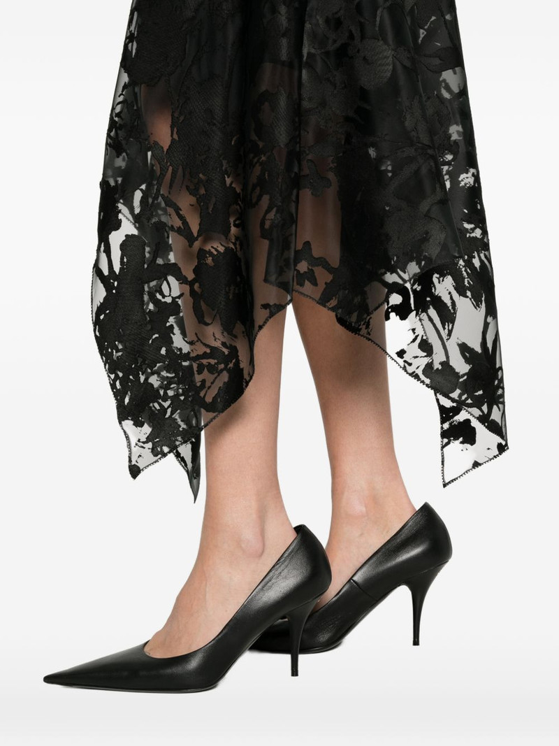 flower devoré asymmetric skirt 5