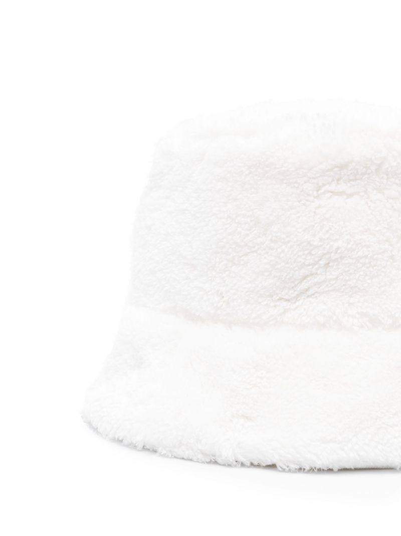 textured embroidered-logo bucket hat - 2