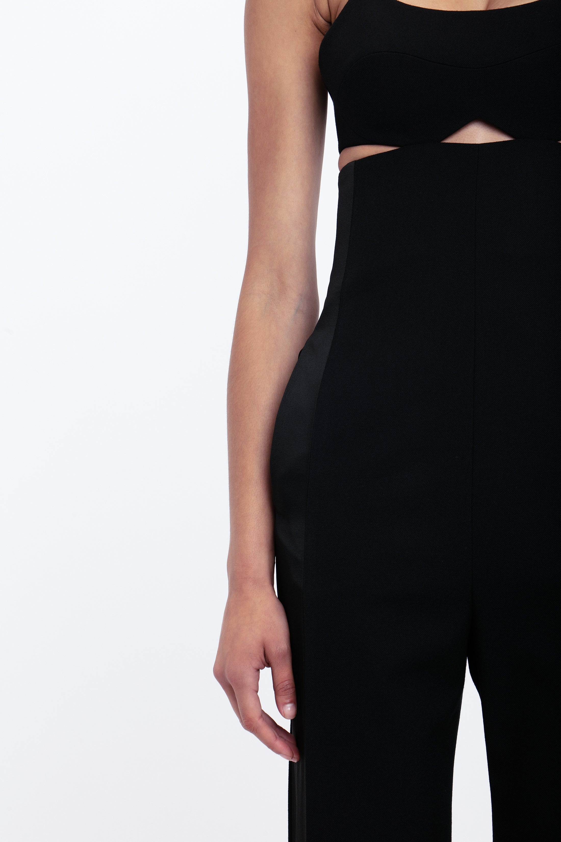 Cut-Out Detail Cami Jumpsuit In Black - 5