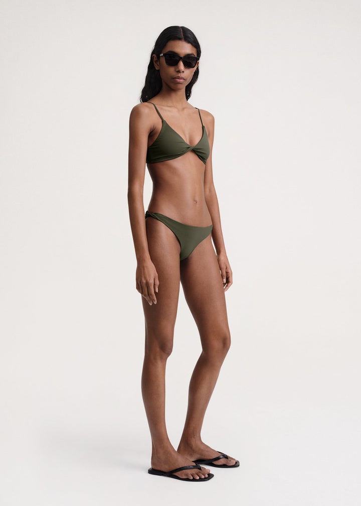 Twist-front bikini top faded olive - 3