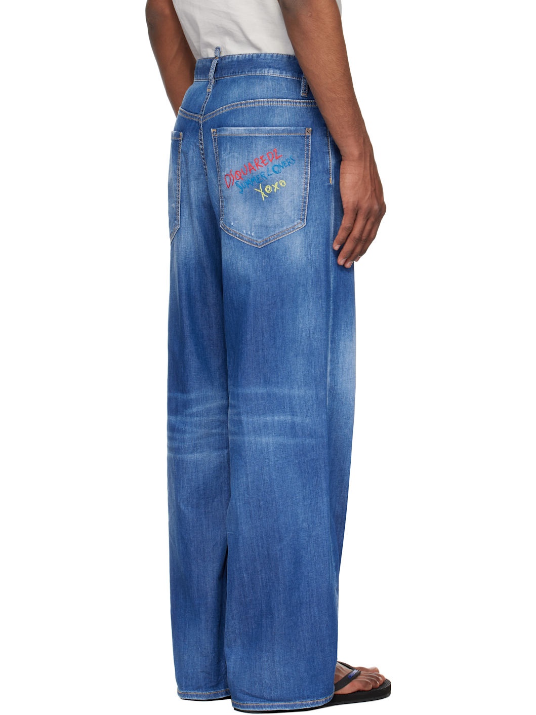 Blue Summer Lovers Medium Wash Loose Jeans - 3