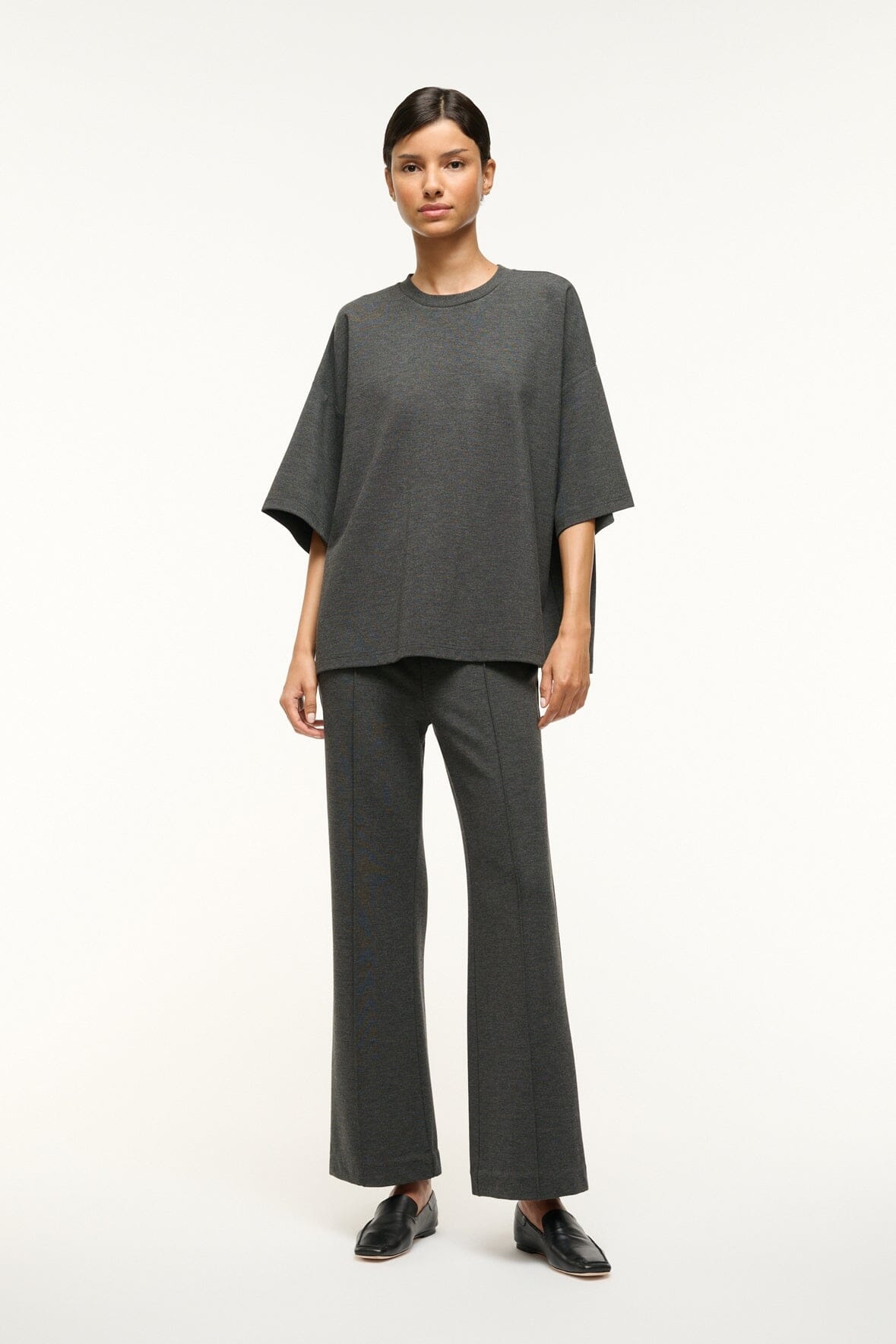 STAUD CAPSULE TOP HEATHER GREY - 3