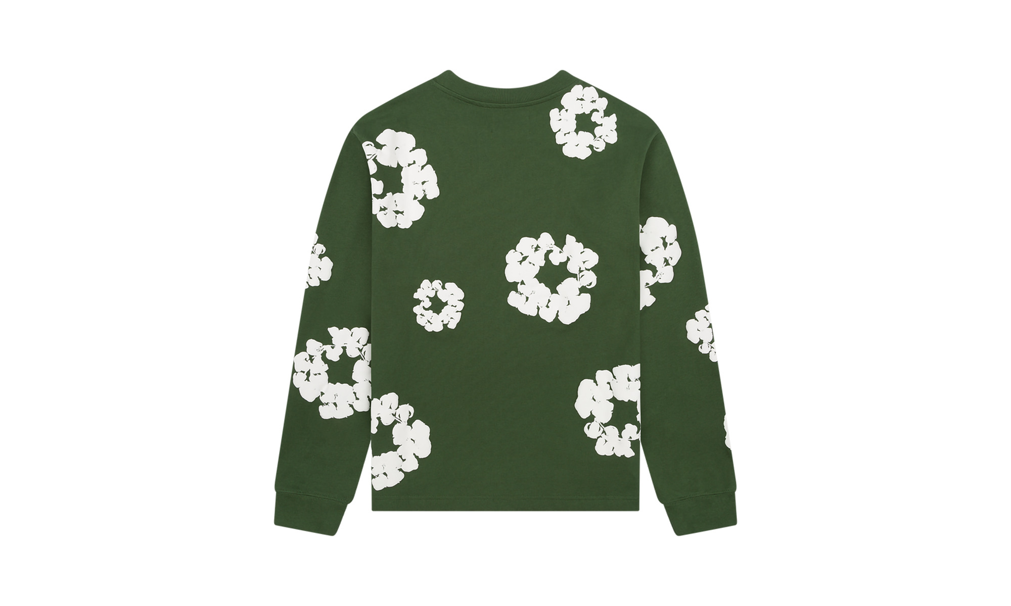Long Sleeve Cotton Wreath Tee "Green" - 2