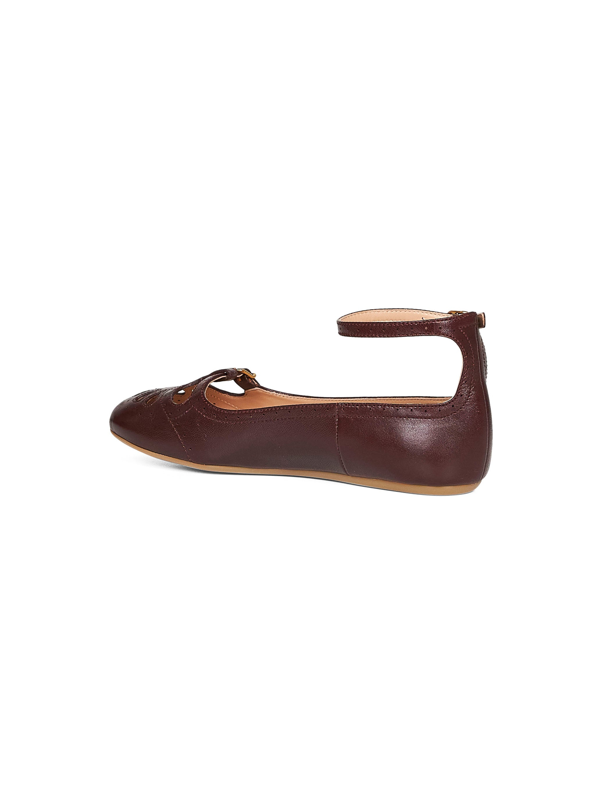 Burnt purple lambskin Misty ballet flats - 3
